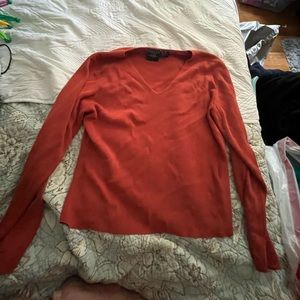 Orange long sleeve sweater top from Tailor.